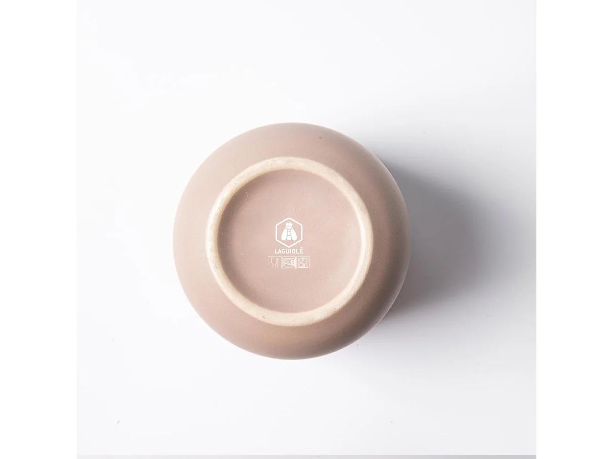 Lot de 4 tasses taupe - "Iris"