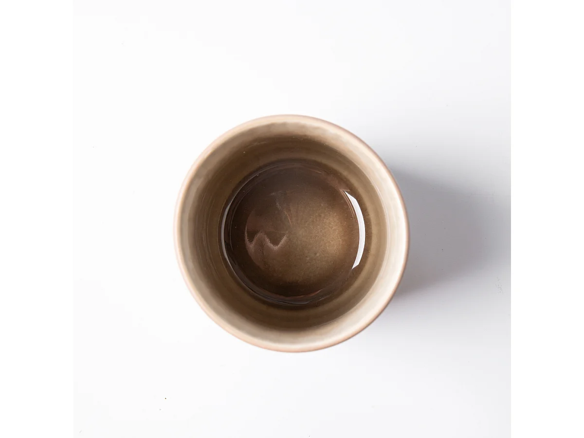 Lot de 4 tasses taupe - "Iris"