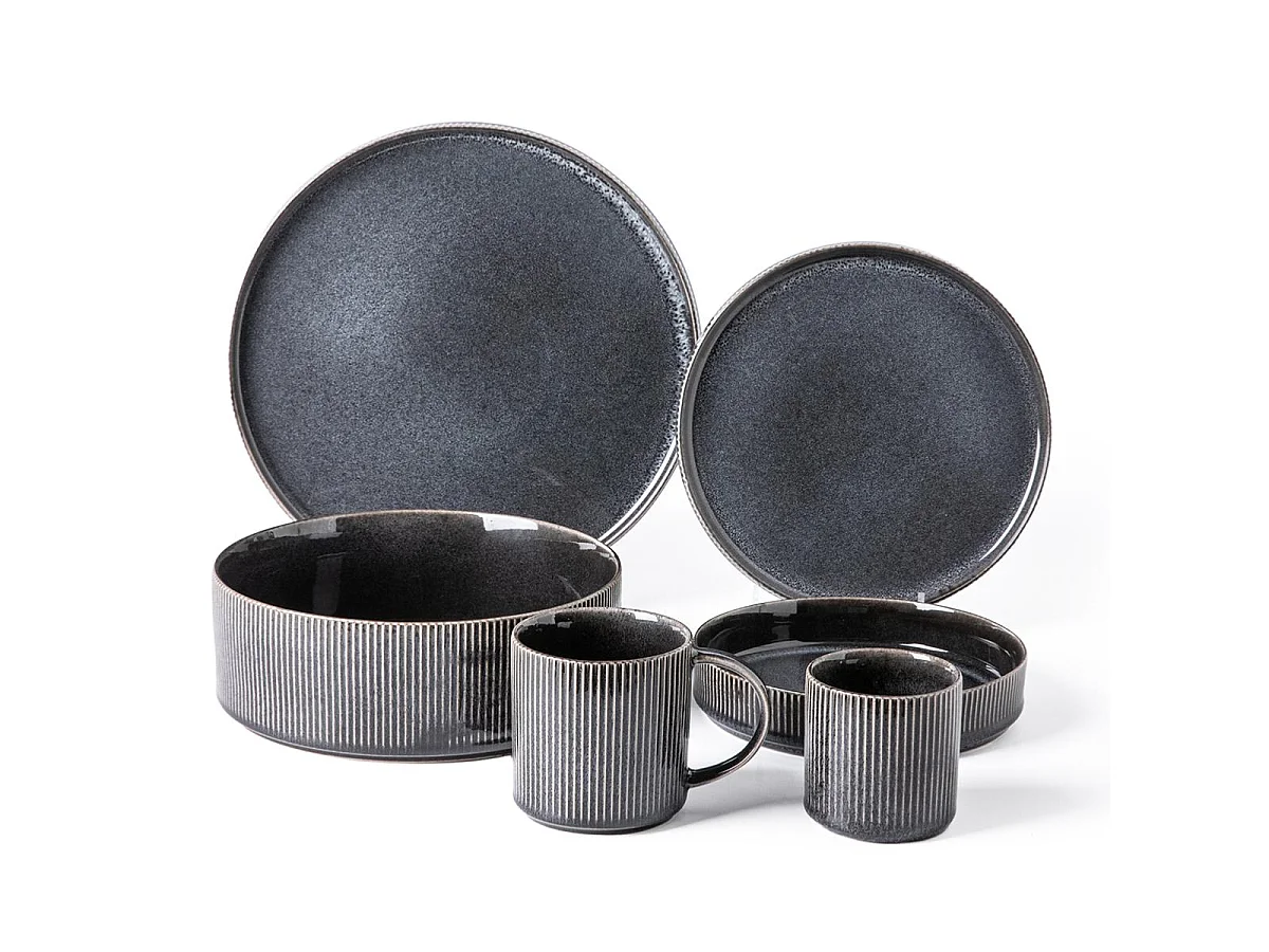 Lot de 2 mugs noir - "Charbon"