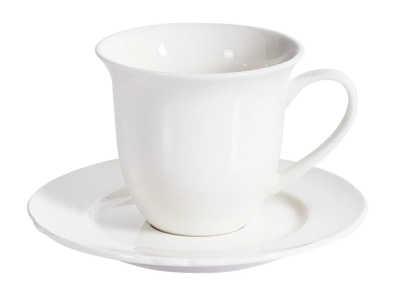 Lot de 8 tasses avec soucoupes ELDERBERRY Porcelaine Blanc