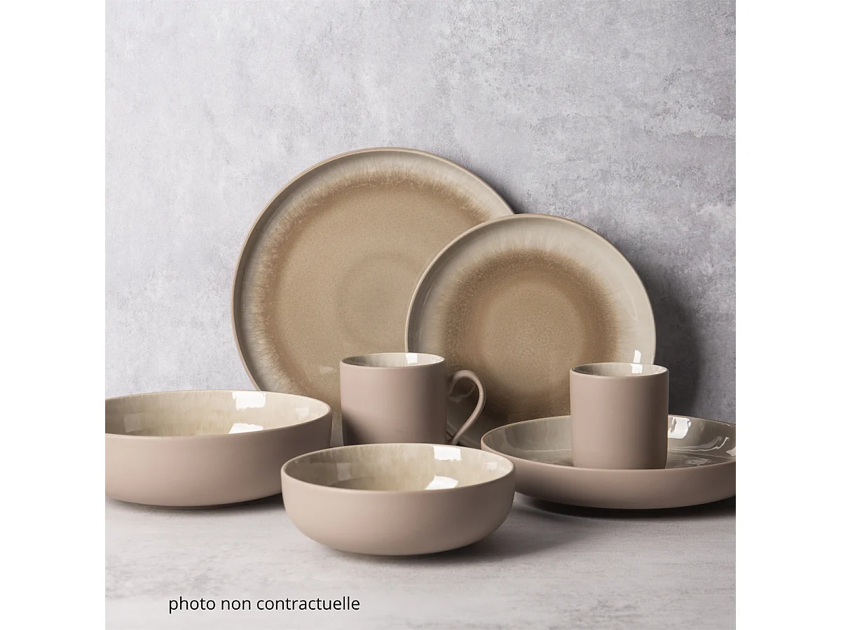 Lot de 6 bols taupe - "Iris"