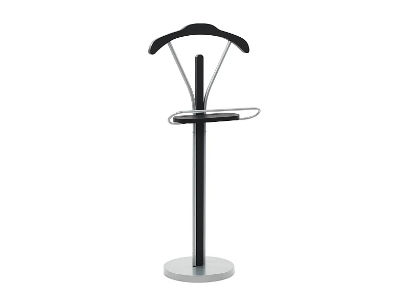 Cabide de Pé Moderno em Preto e Cinza com Dimensões Práticas de 45x35x107 cm