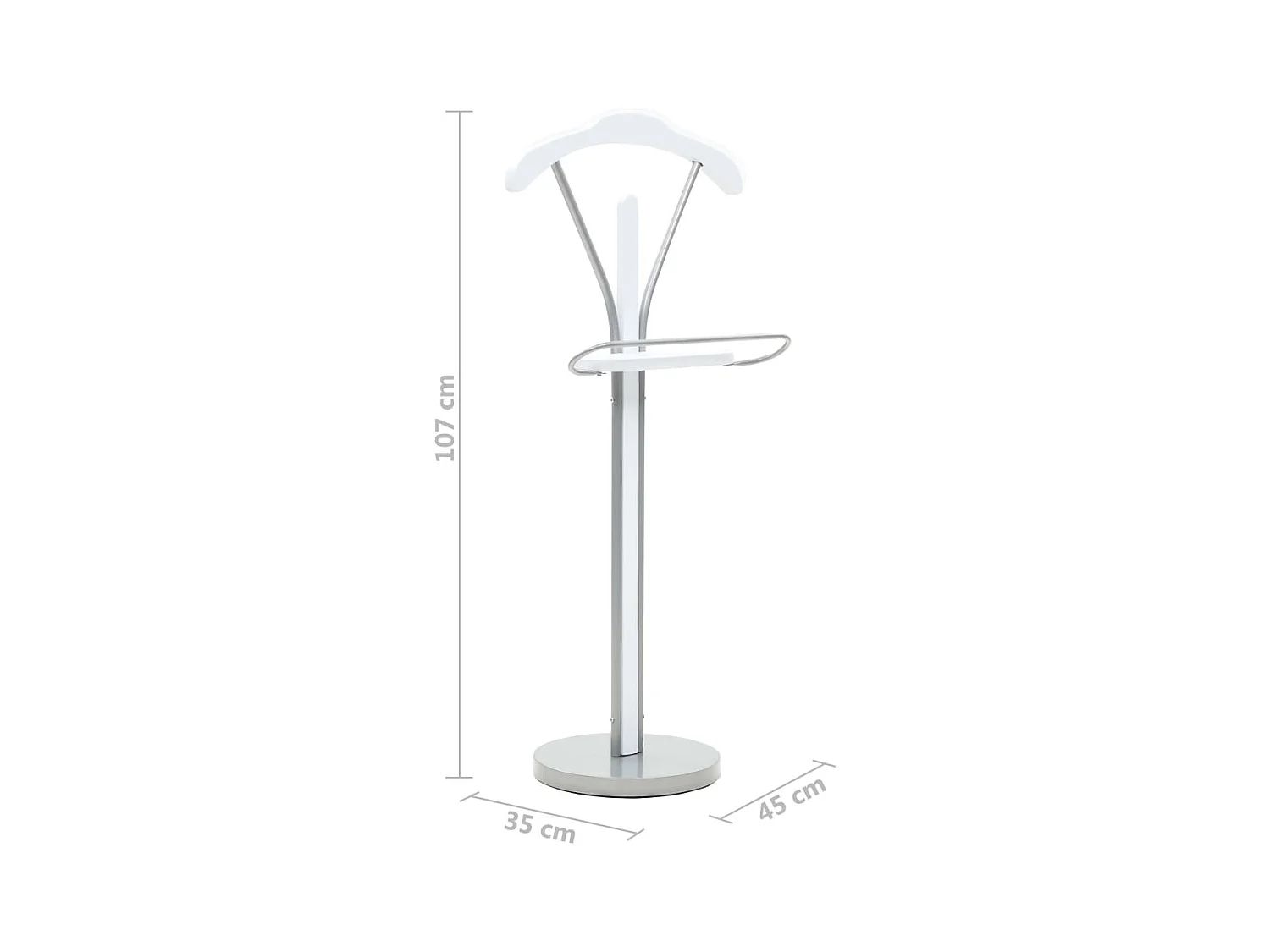 Valet de chambre 45 x 35 x 107 cm Blanc