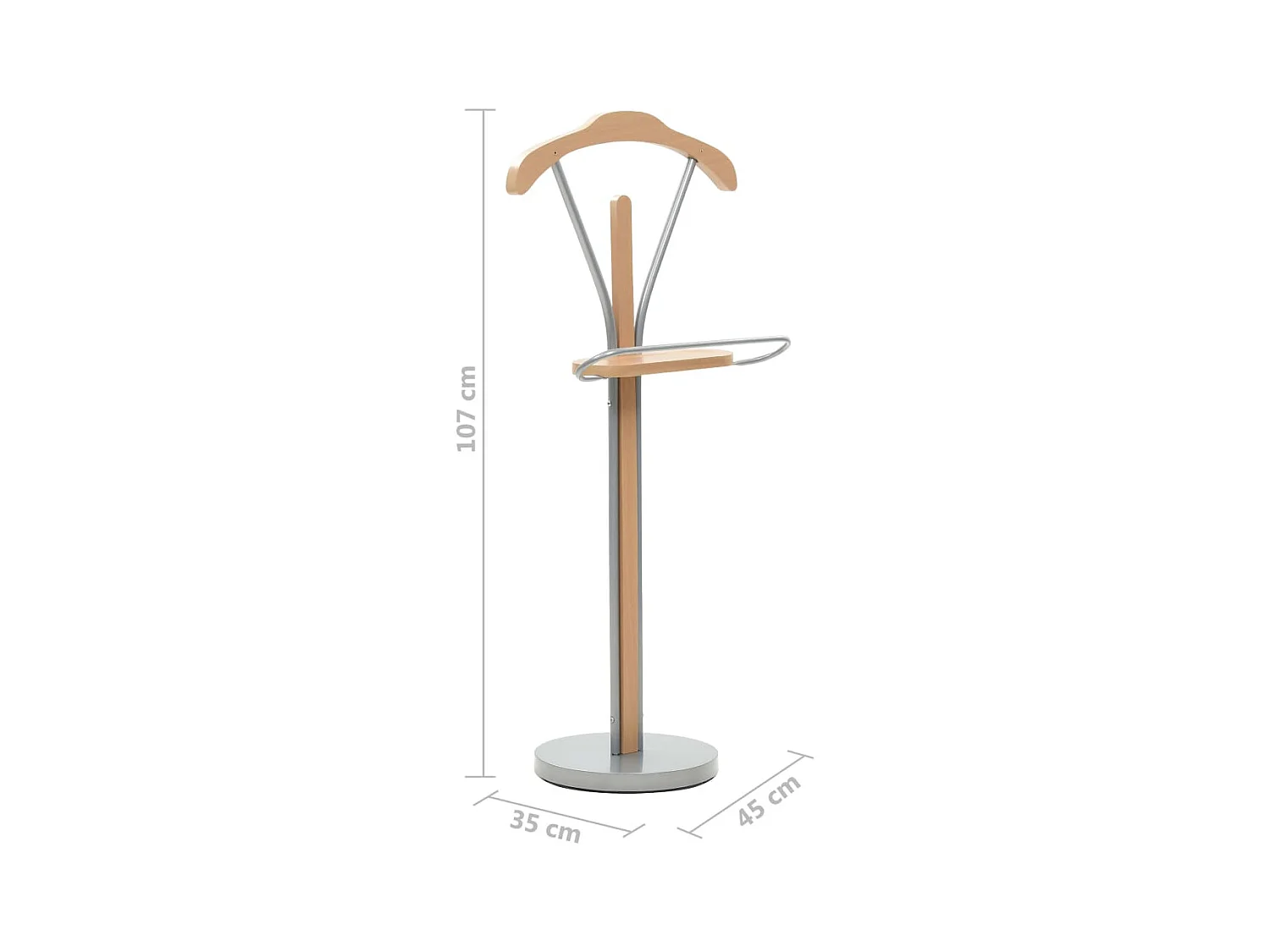 Suit Stand 45 x 35 x 107 cm Naturell