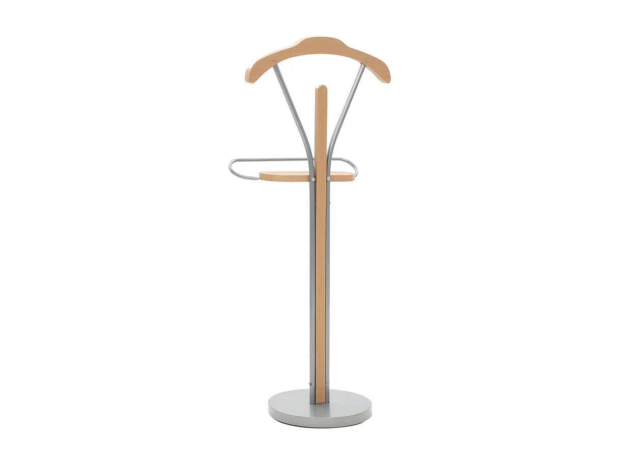 Appendiabiti Valet da Camera Naturale 45 x 35 x 107 cm con Led e Spazio di Archiviazione