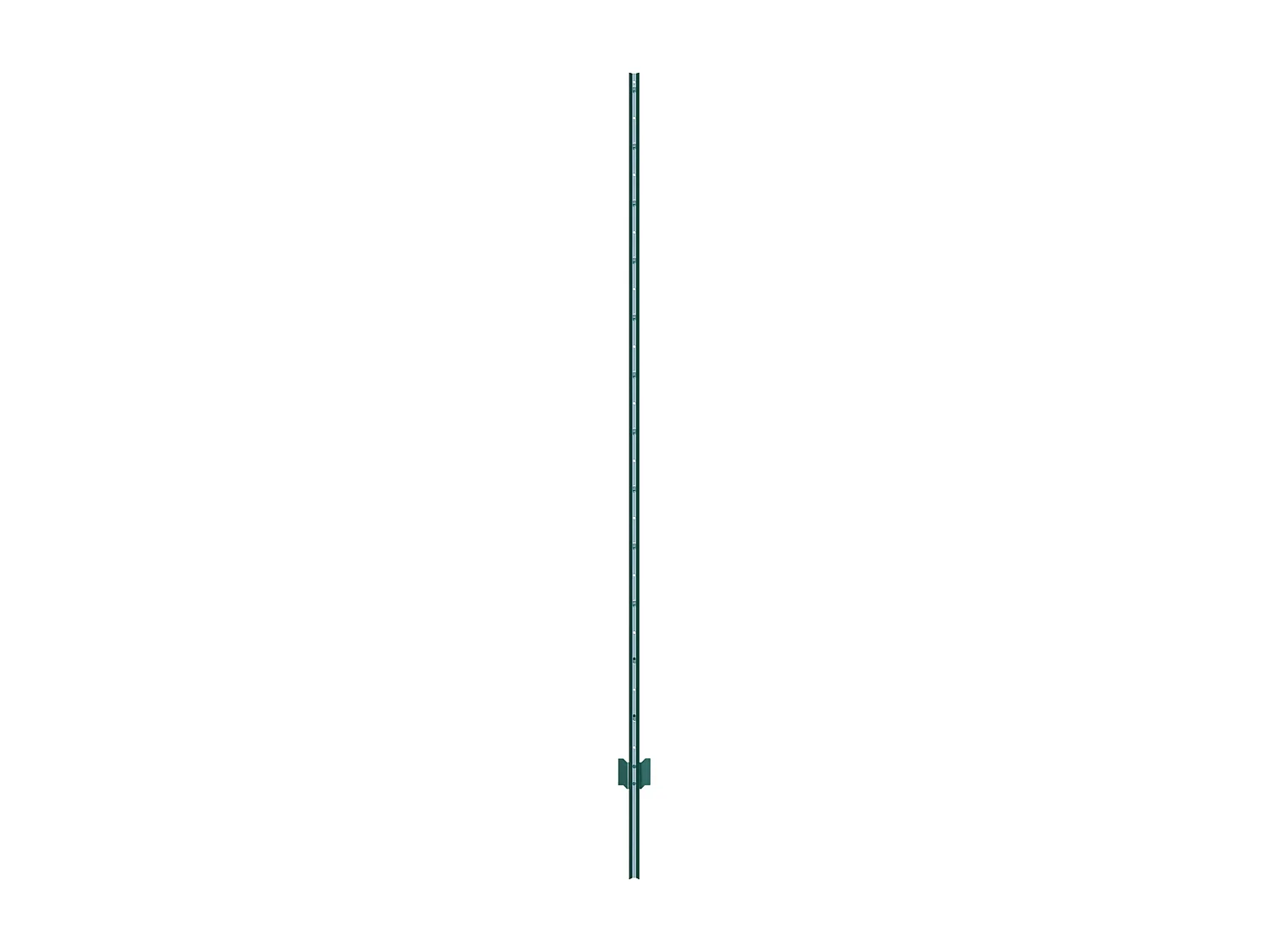 Cloture en Metal Piquets SucceBuy Lot de 10 Poteaux de Clôture en T Verts de 213.36 cm