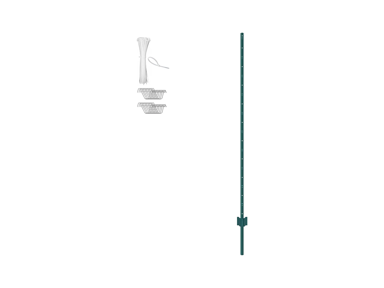 Cloture en Metal Piquets SucceBuy Lot de 10 Poteaux de Clôture en T Verts de 182.88 cm