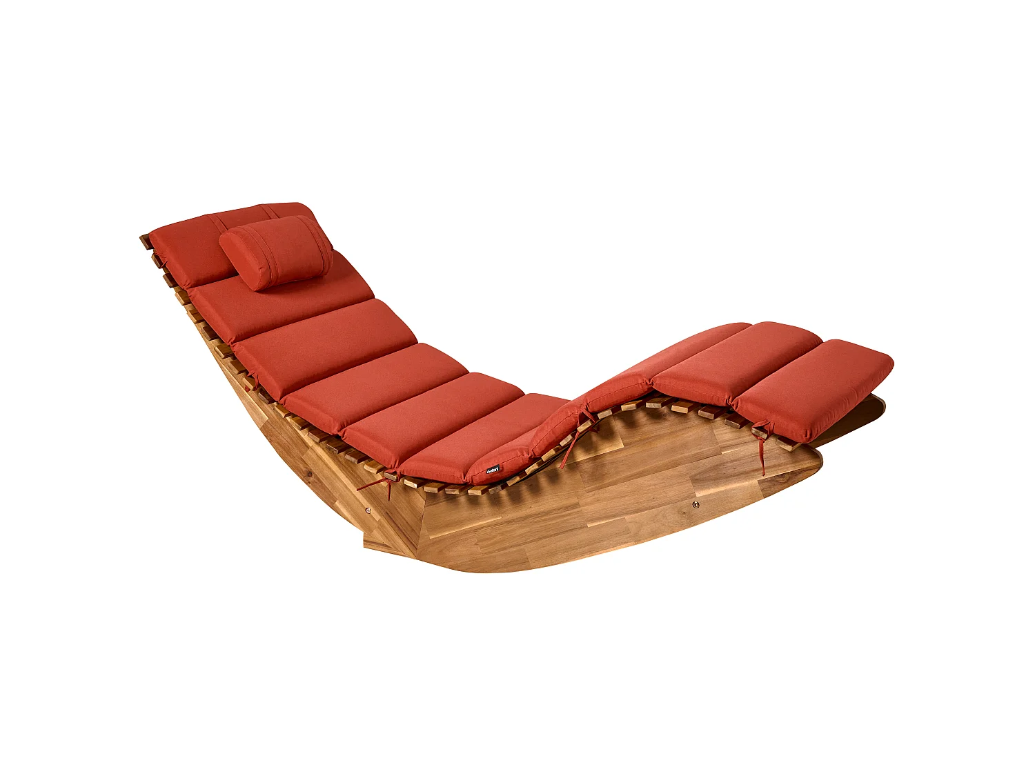 Sonnenliege mit Kissen BRESCIA PREMIUM Akazienholz Rot