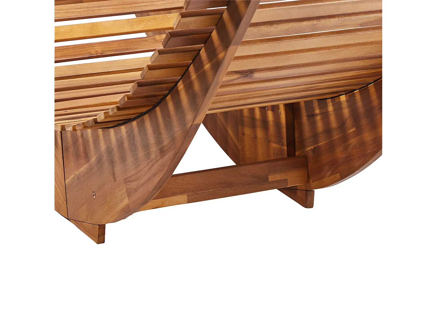 Sonnenliege mit Kissen BRESCIA PREMIUM Akazienholz Rot