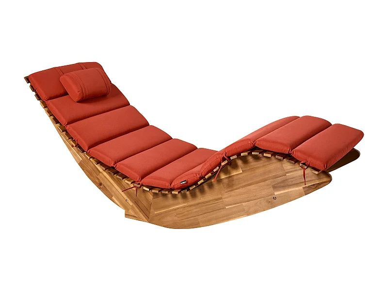 Transat avec coussin BRESCIA PREMIUM Acacia Rouge