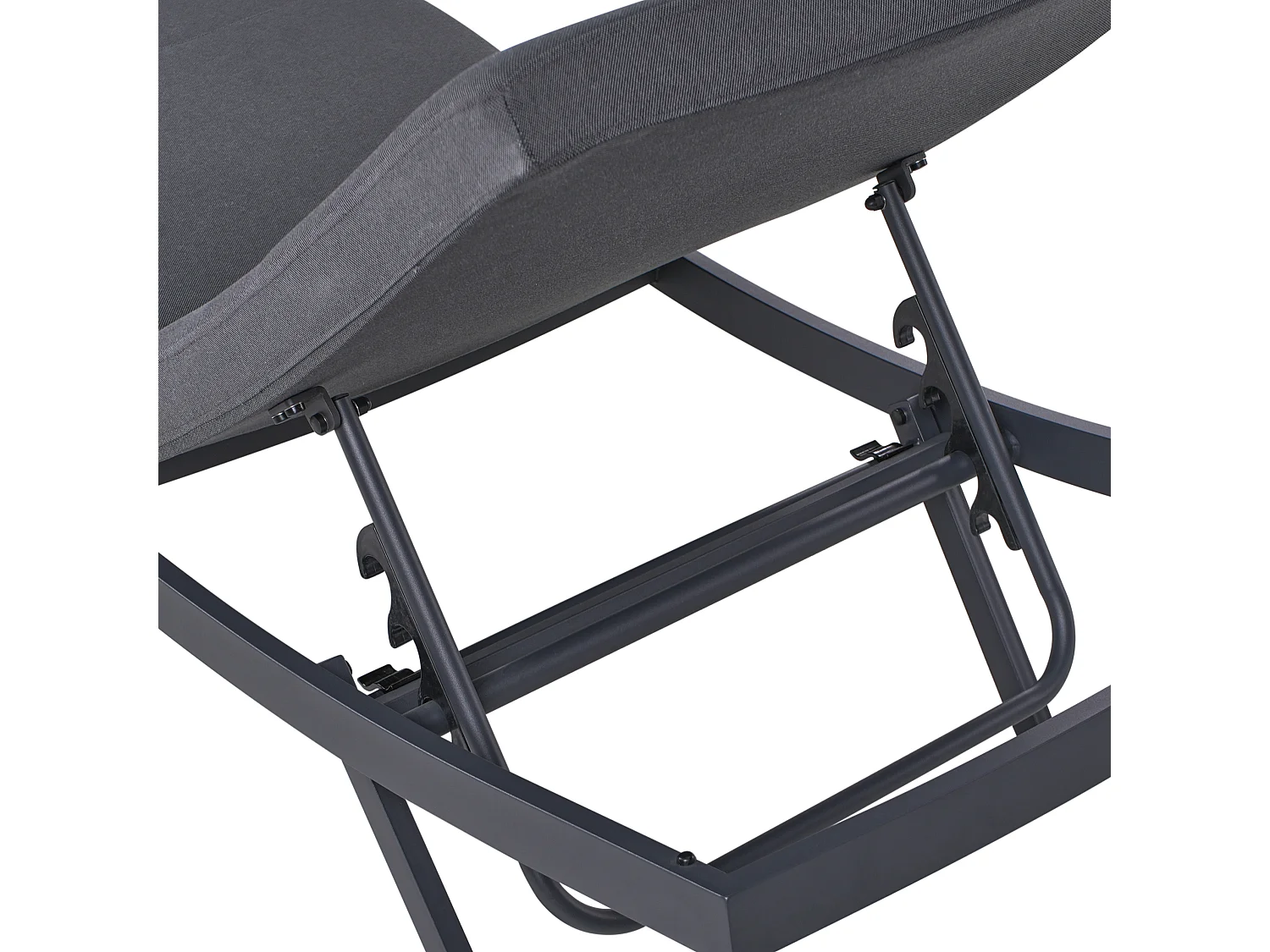 Transat avec coussin AMELIA Métal Gris foncé