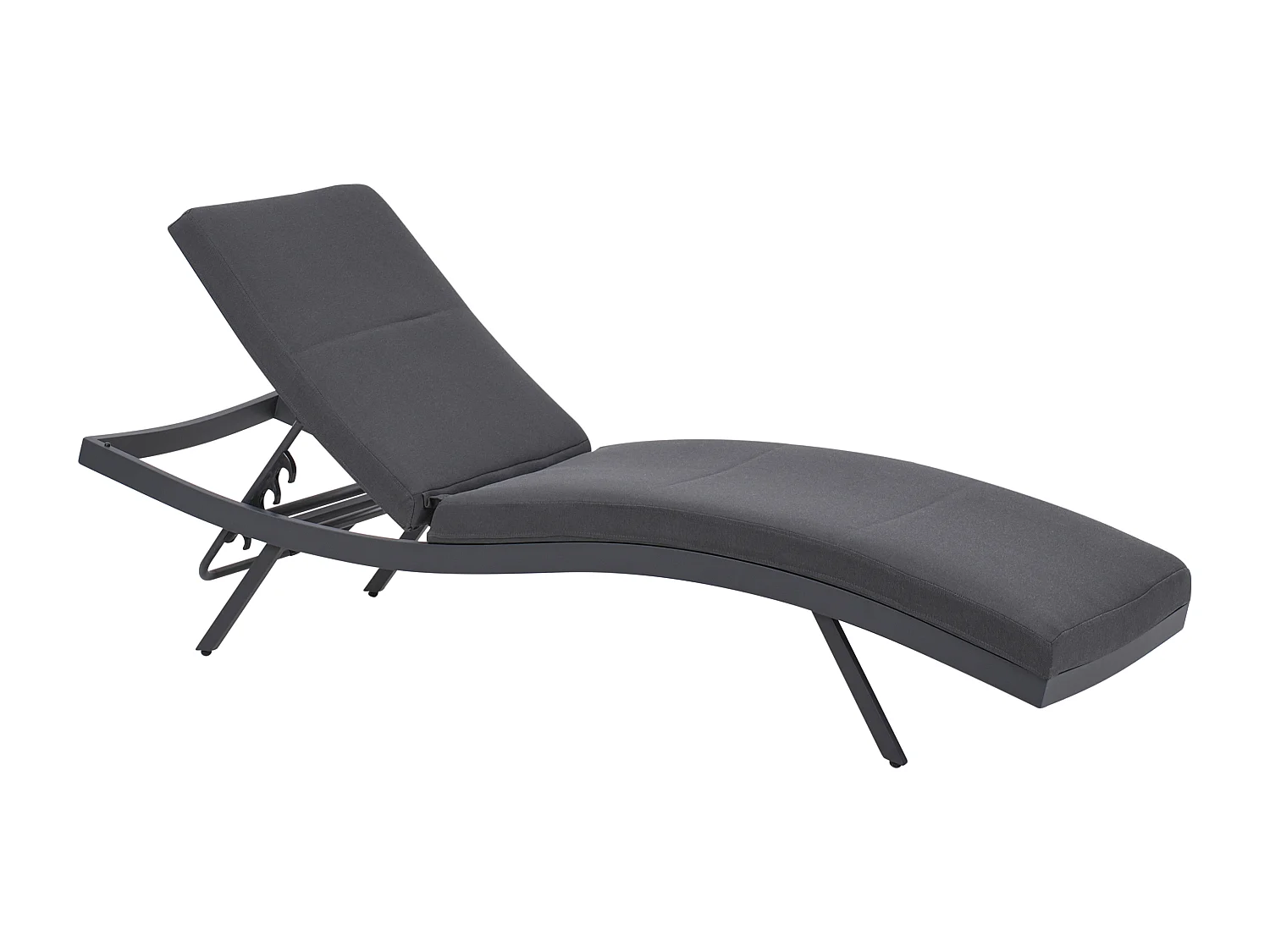 Transat avec coussin AMELIA Métal Gris foncé