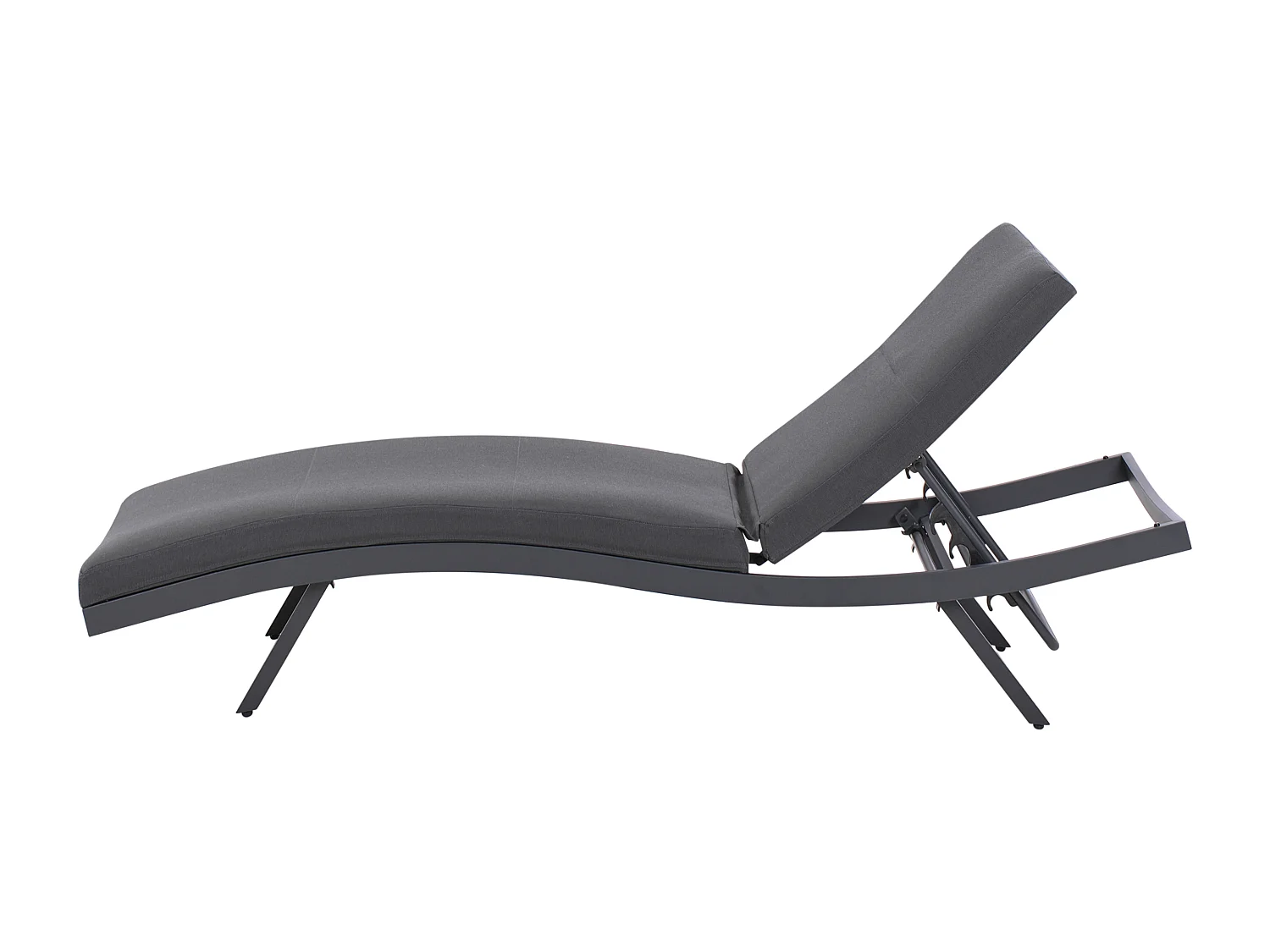 Transat avec coussin AMELIA Métal Gris foncé