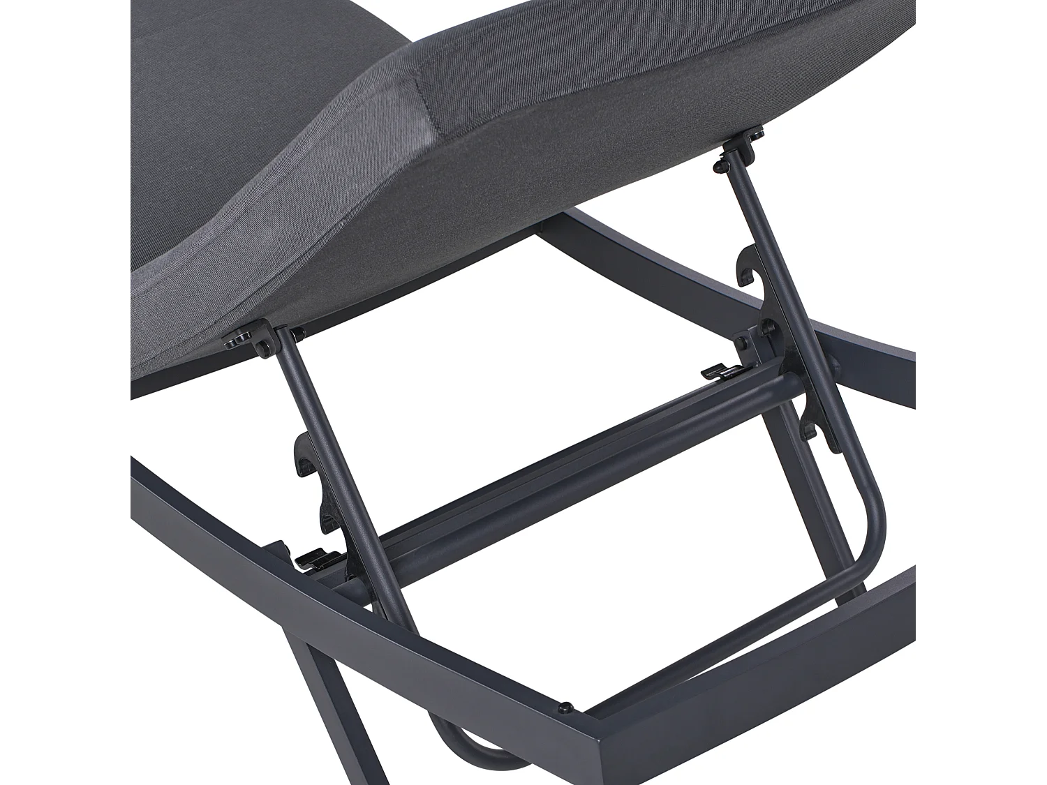 Transat avec coussin AMELIA Métal Gris foncé