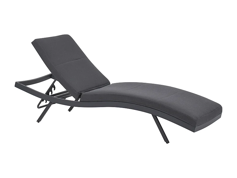 Transat avec coussin AMELIA Métal Gris foncé