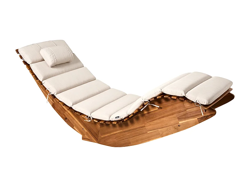 Transat avec coussin BRESCIA PREMIUM Acacia Beige clair