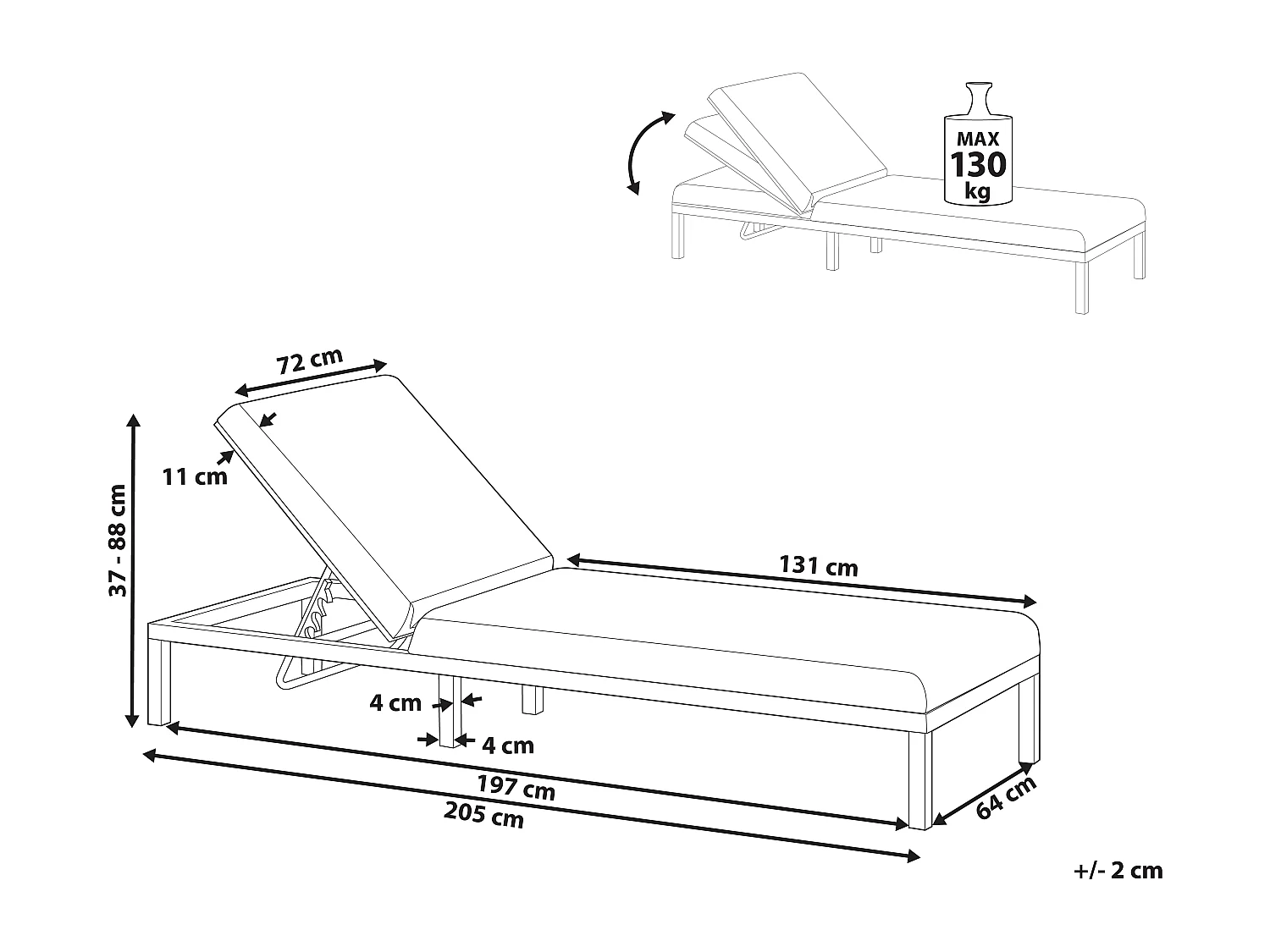Transat LARIANO Métal Gris graphite