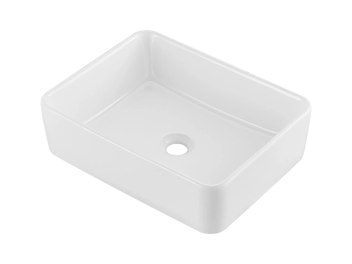 Lavabo de Salle de Bain SucceBuy, 48 x 37 cm, Blanc Moderne , pour Salle de Bain, Hôtel, Toilettes, Camping-Car