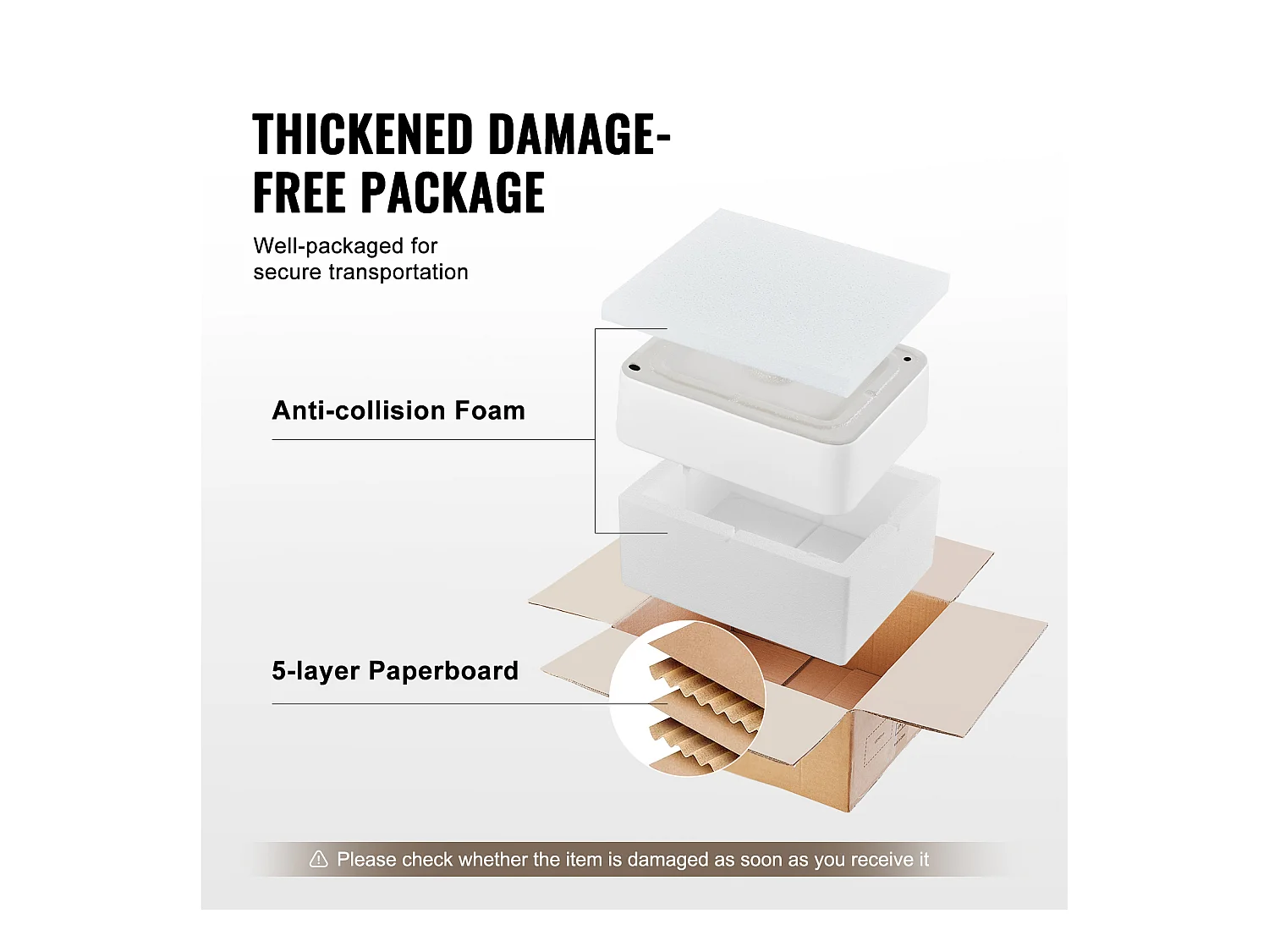 Lavabo de Salle de Bain SucceBuy, 48 x 37 cm, Blanc Moderne , pour Salle de Bain, Hôtel, Toilettes, Camping-Car