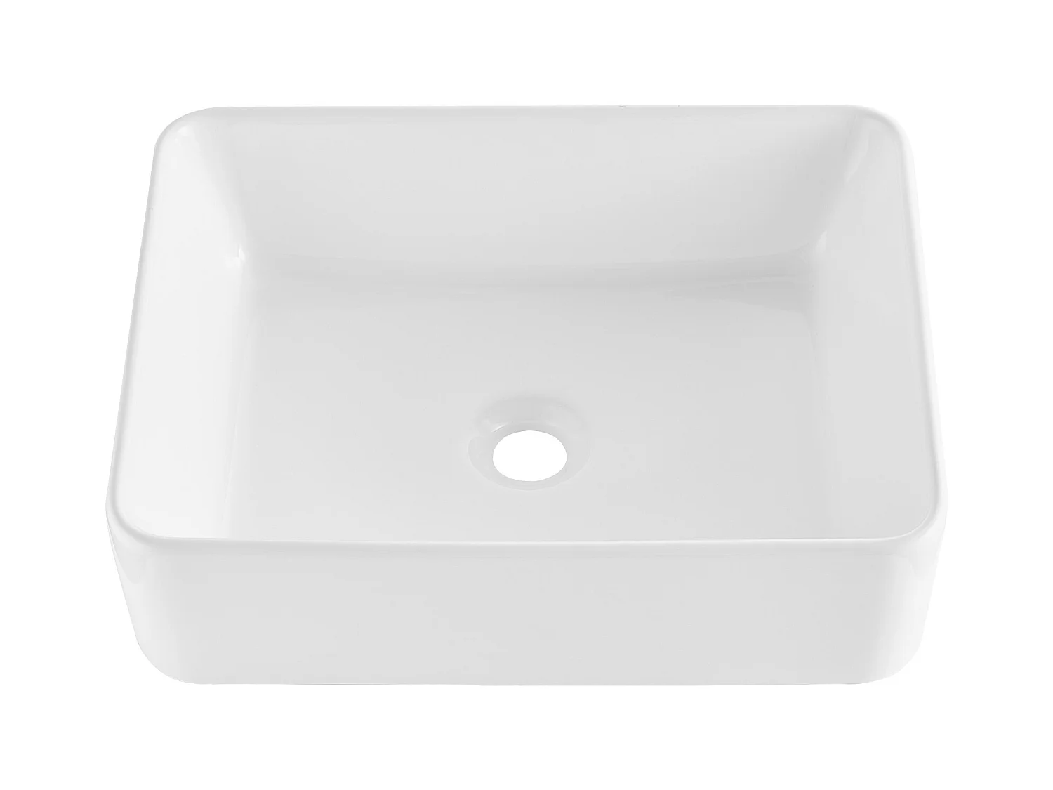 Lavabo de Salle de Bain SucceBuy, 48 x 37 cm, Blanc Moderne , pour Salle de Bain, Hôtel, Toilettes, Camping-Car