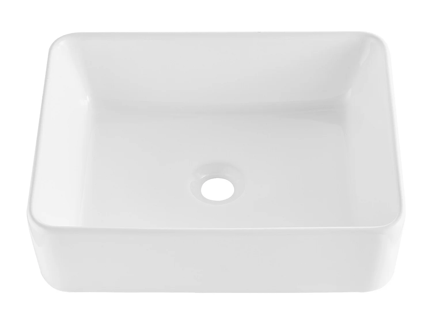 Lavabo de Salle de Bain SucceBuy, 48 x 37 cm, Blanc Moderne , pour Salle de Bain, Hôtel, Toilettes, Camping-Car