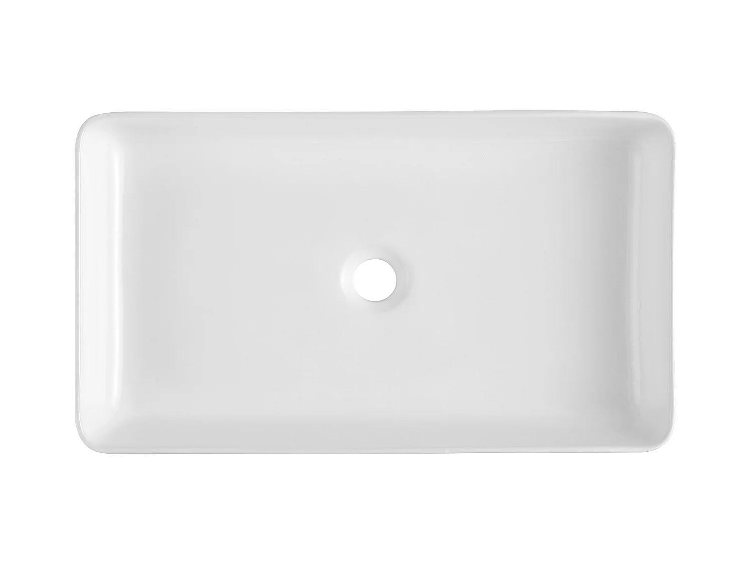 Lavabo de Salle de Bain SucceBuy, 61 x 35 cm, Blanc Moderne, pour Salle de Bain, Hôtel, Toilettes, Camping-Car