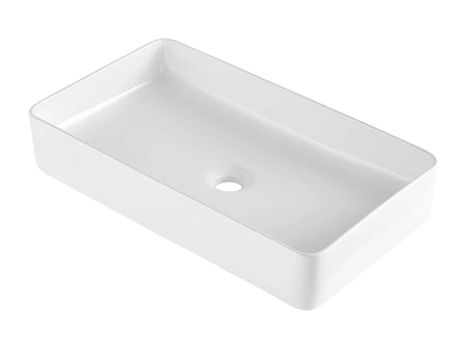 Badkamerwasbak SucceBuy, 61 x 35 cm, Modern Wit, voor Badkamer, Hotel, Toilet, Camper