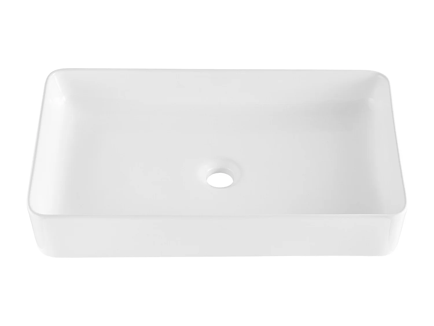 Badkamerwasbak SucceBuy, 61 x 35 cm, Modern Wit, voor Badkamer, Hotel, Toilet, Camper