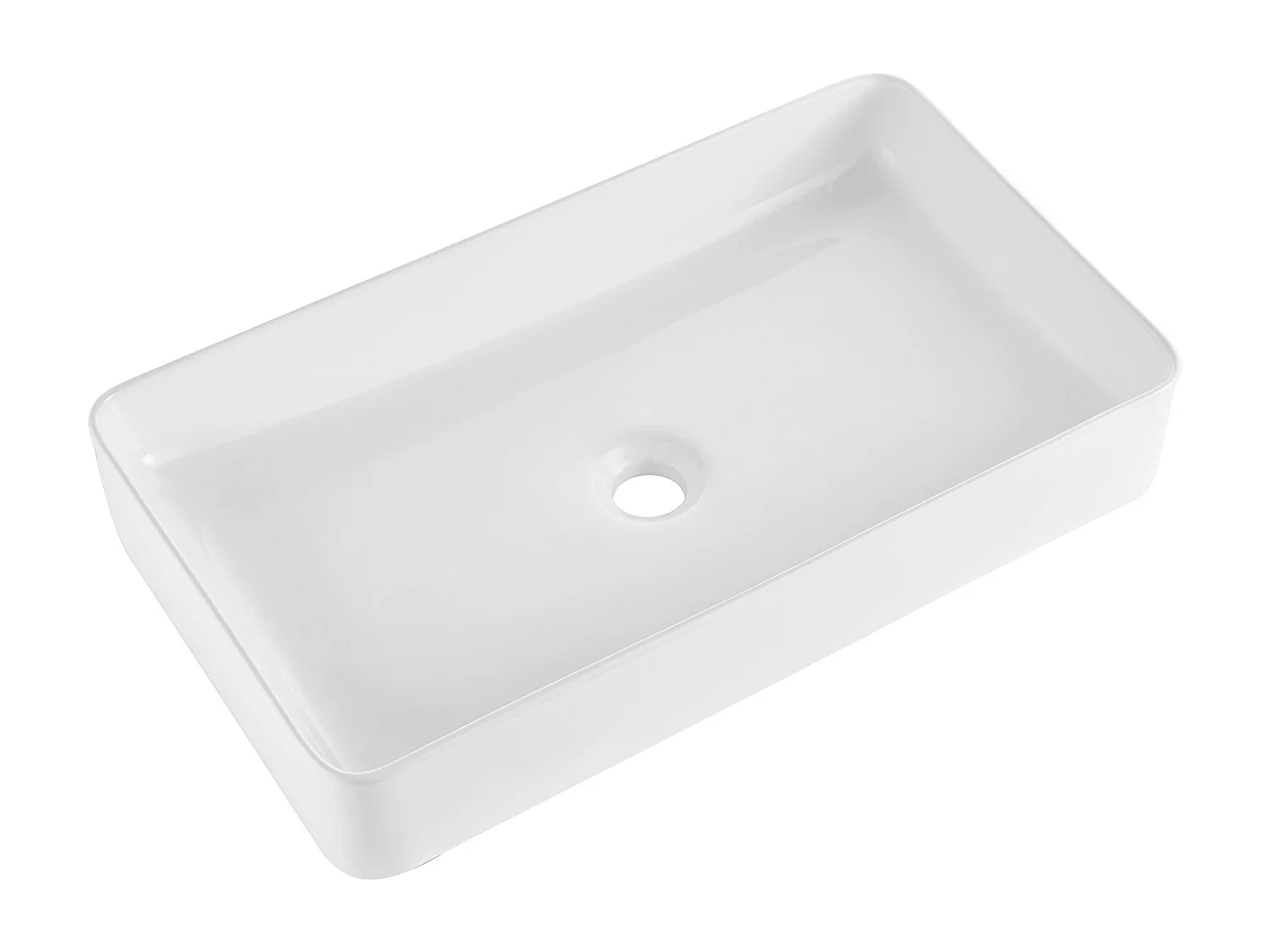Badkamerwasbak SucceBuy, 61 x 35 cm, Modern Wit, voor Badkamer, Hotel, Toilet, Camper