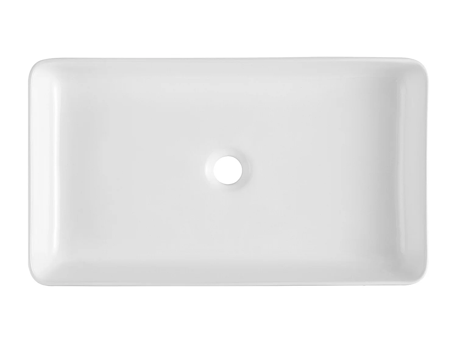 Badkamerwasbak SucceBuy, 61 x 35 cm, Modern Wit, voor Badkamer, Hotel, Toilet, Camper