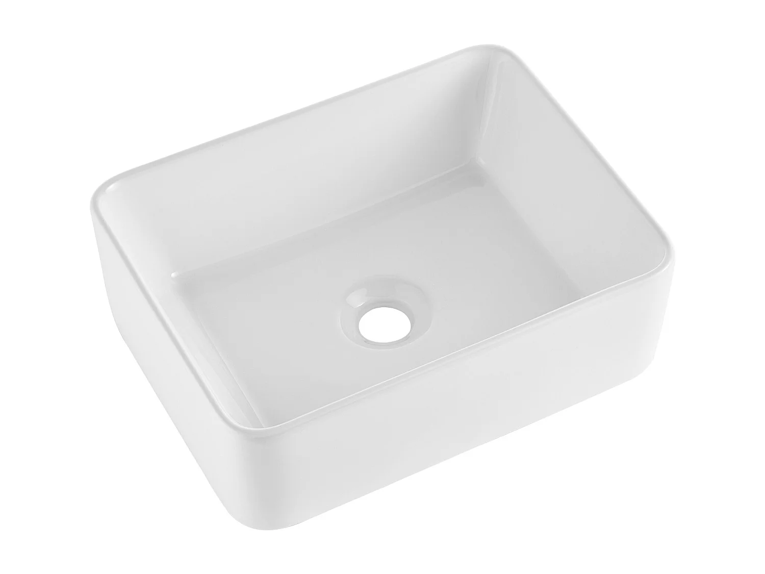 Badkamerwasbak SucceBuy, 41 x 30 cm, Modern Wit, voor Badkamer, Hotel, Toilet, Camper