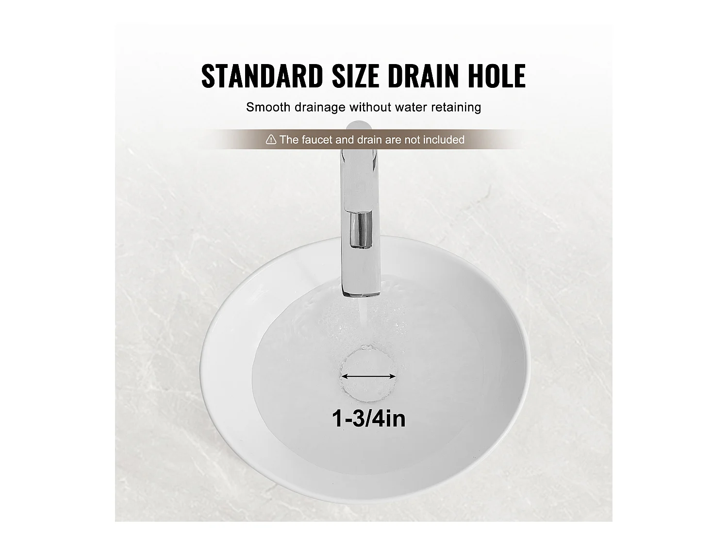 Badkamerwasbak SucceBuy, 41 x 34 cm, Modern Wit, voor Badkamer, Hotel, Toilet, Camper