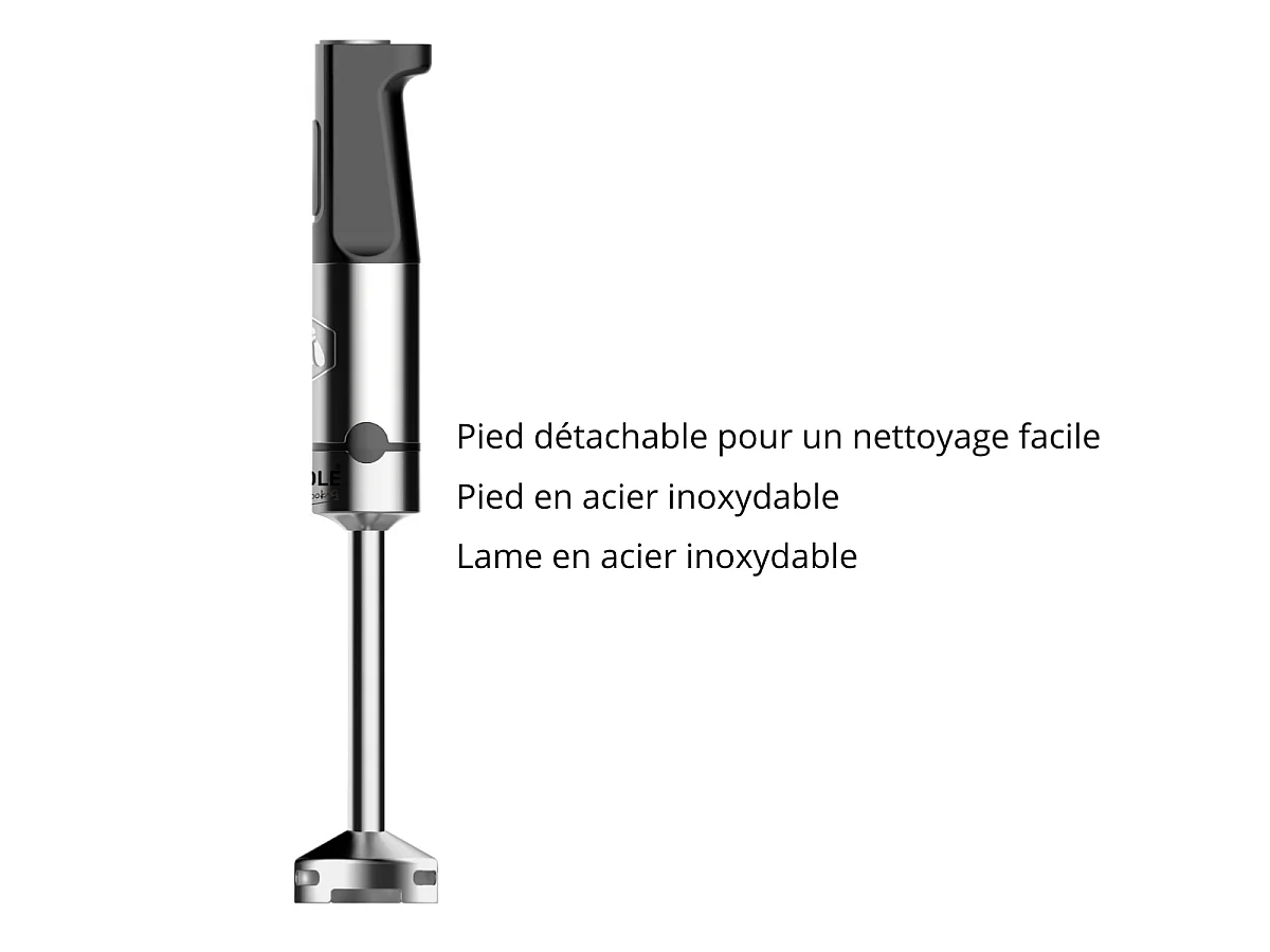Mixeur plongeant 1200W - 10 pièces - 15 vitesses