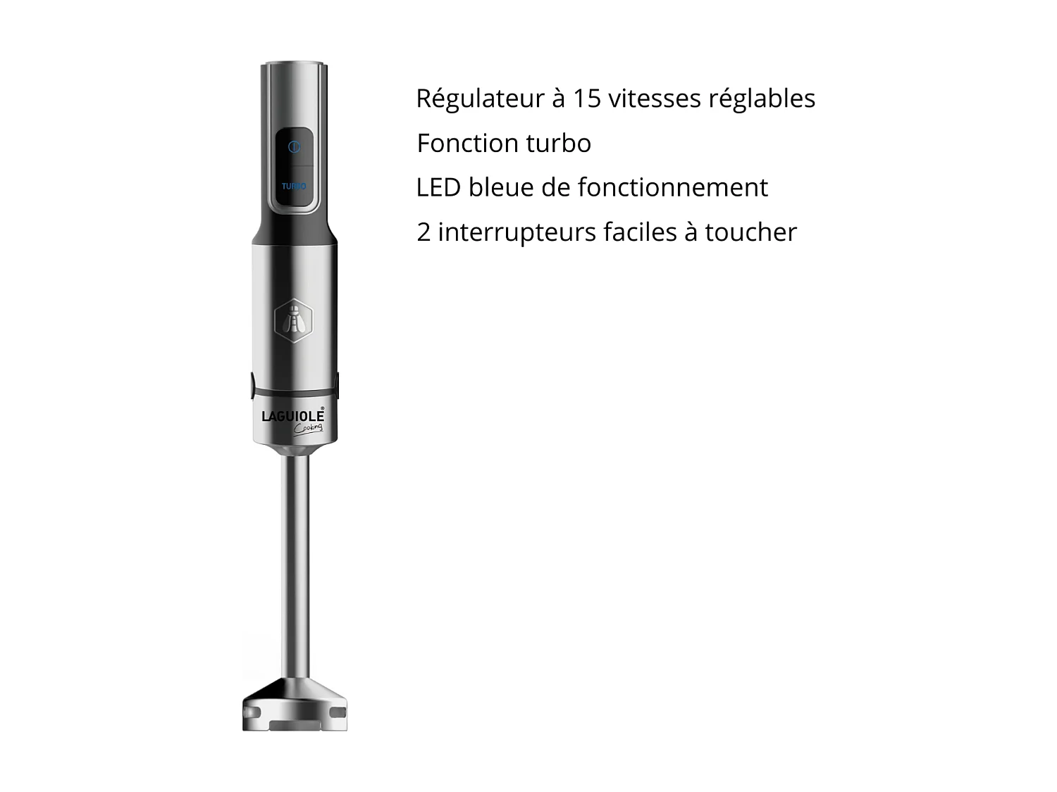 Mixeur plongeant 1200W - 15 vitesses