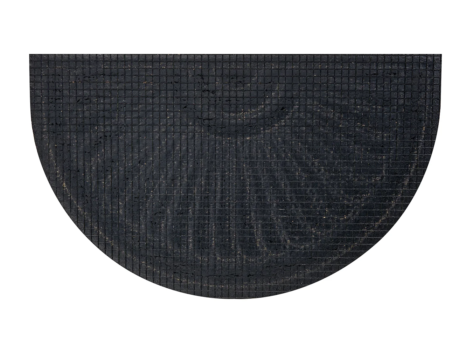 Fußmatte natürlich / schwarz halbrund mit Muster 45 x 75 cm Indoor Koryak