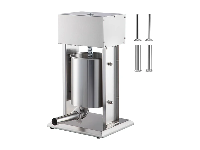 Poussoir à Saucisses Électrique SucceBuy, Remplisseuse de Saucisses pour Usage Domestique/Commercial, en Acier Inoxydable, 10 L, 200 W