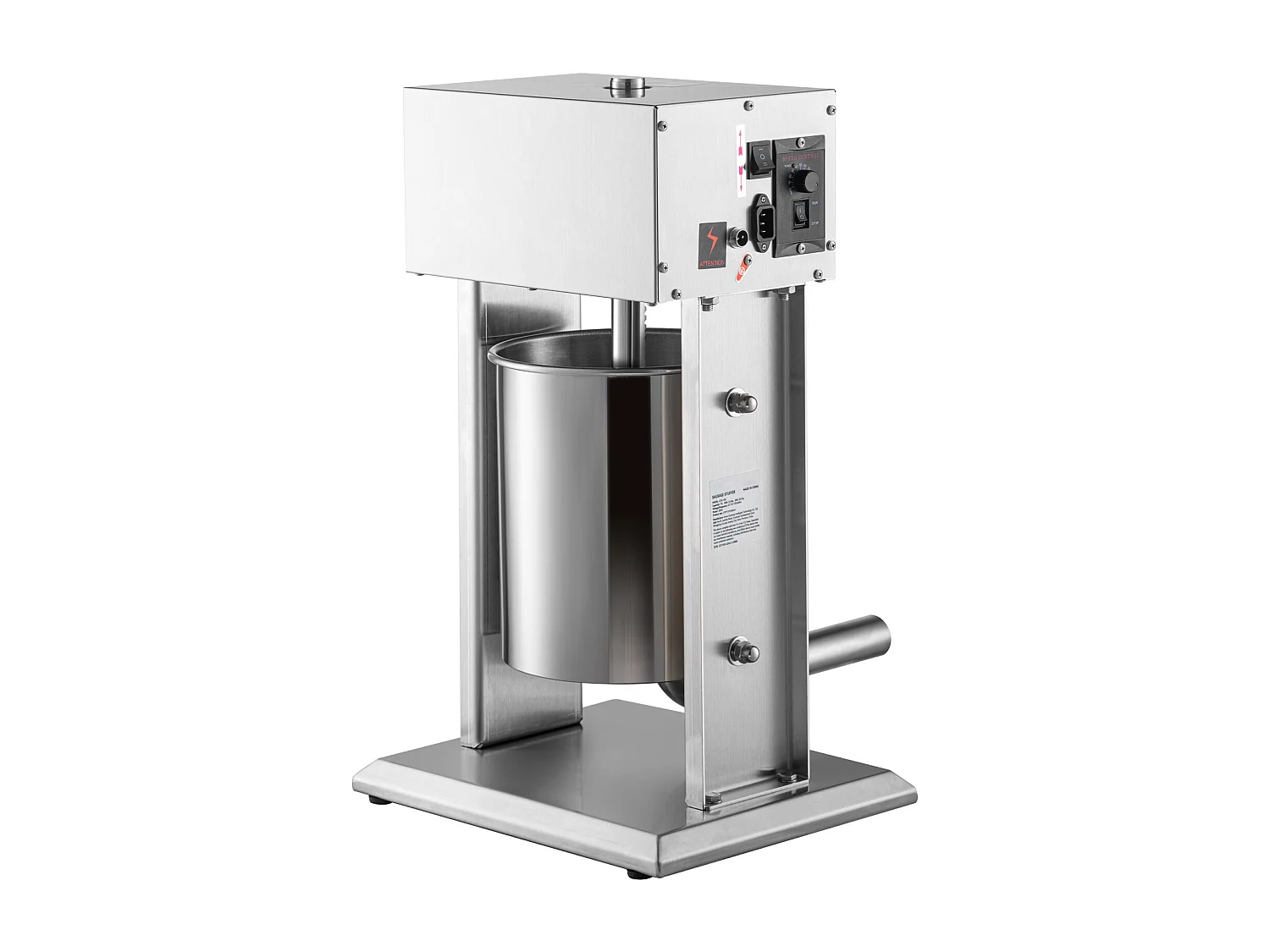 Poussoir à Saucisses Électrique SucceBuy, Remplisseuse de Saucisses pour Usage Domestique/Commercial, en Acier Inoxydable, 10 L, 200 W