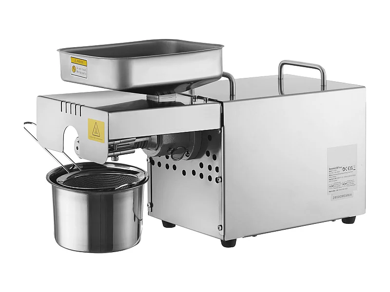 Prensa de Aceite Eléctrica SucceBuy Prensa de Aceite Eléctrica de Acero Inoxidable de 850 W para Semillas de Sésamo