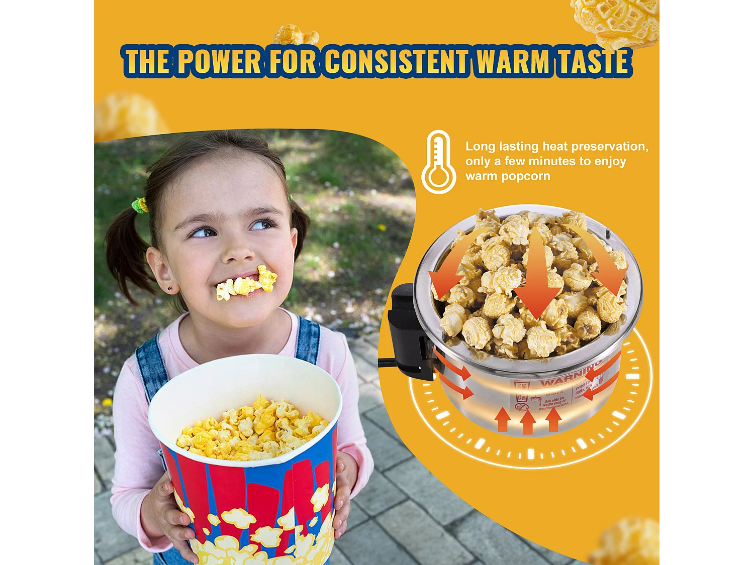 Machine à Pop-Corn SucceBuy, Machine à Pop-Corn Kettle Popper de 300 W et 2,5 oz, 4 pintes par lot, Machine à Pop-Corn de Table avec Porte en PP, Rouge