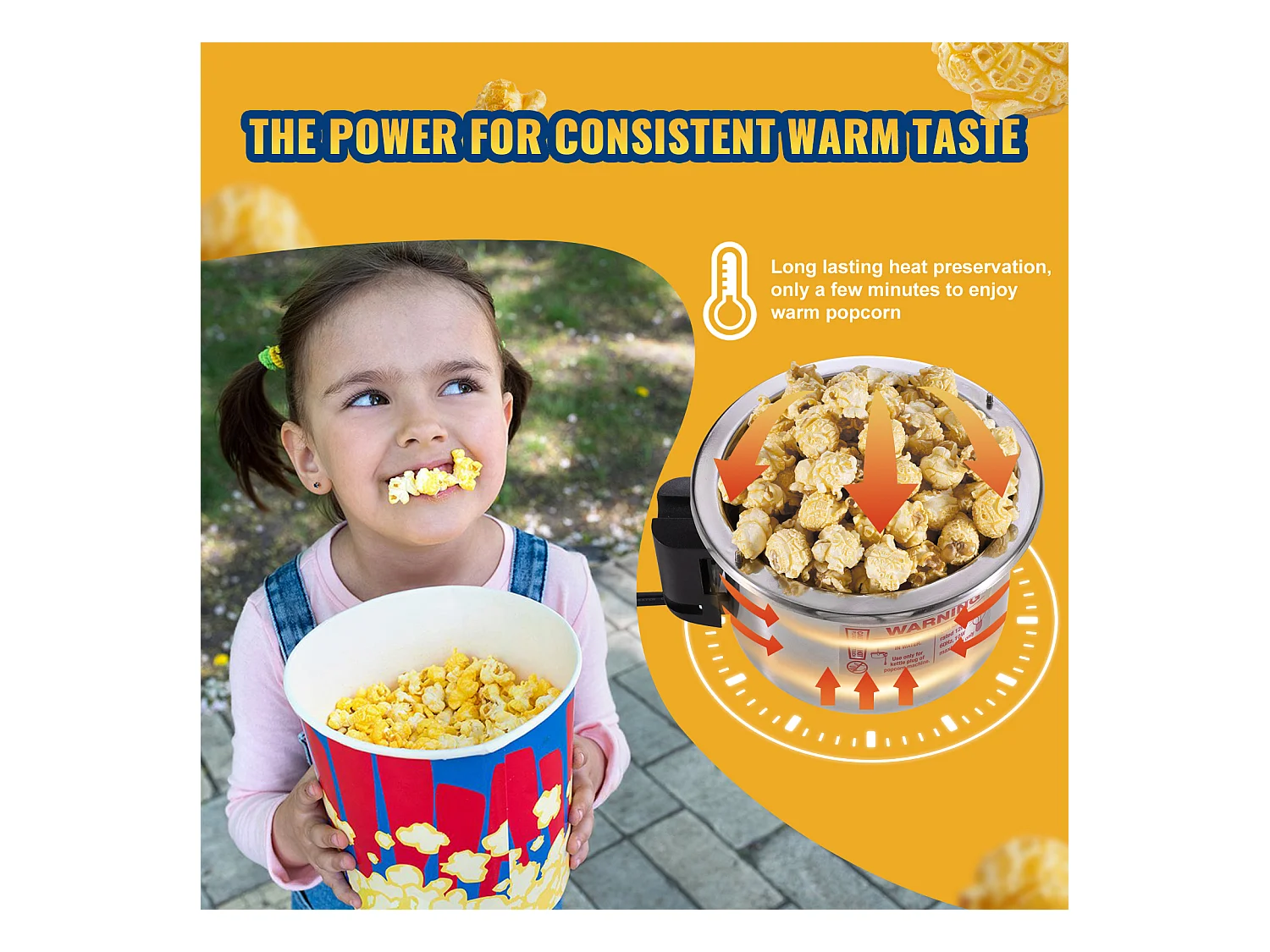 Machine à Pop-Corn SucceBuy, Machine à Pop-Corn 300 W, Machine à Pop-corn de Table avec Porte en PP, Comprend 2 Cuillères et un Plateau, Style Cinéma, Noir