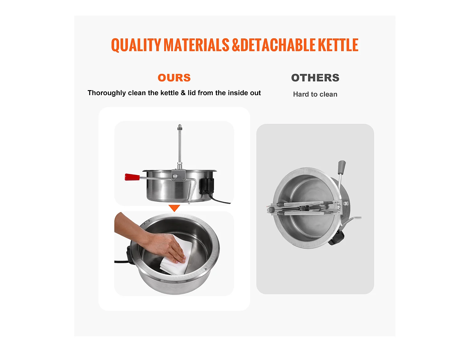 Machine à Pop-Corn SucceBuy 1615 W, Machine à Pop-Corn de 16 oz, Machine de Comptoir avec Bouilloire en Verre Trempé, Style Cinéma, Rouge