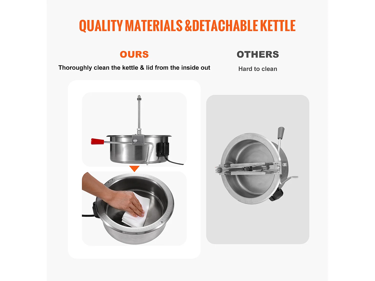 Machine à Pop-Corn SucceBuy 1615 W, Machine à Pop-Corn de 16 oz, Machine de Comptoir avec Bouilloire en Verre Trempé, Style Cinéma, Rouge