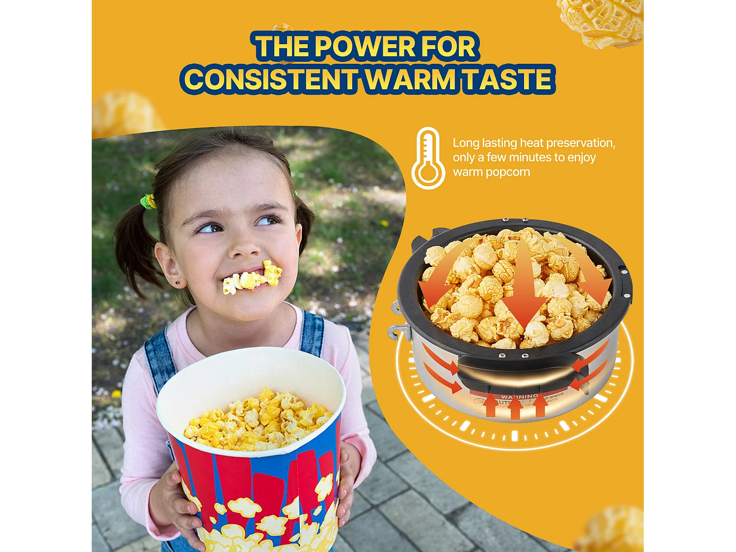 Maszyna Do Popcornu SucceBuy 480 W, Maszyna Do Popcornu 4 oz, 1,5 galona na partię, Maszyna Stołowa z 3 Łyżkami, Styl Kina, Czarny