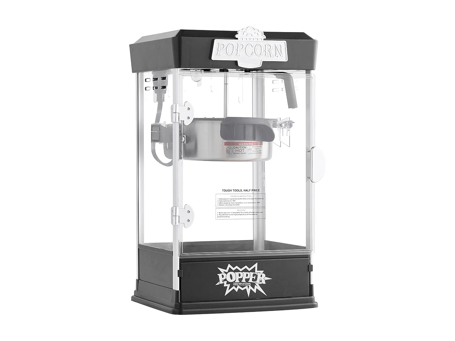 Maszyna Do Popcornu SucceBuy 480 W, Maszyna Do Popcornu 4 oz, 1,5 galona na partię, Maszyna Stołowa z 3 Łyżkami, Styl Kina, Czarny