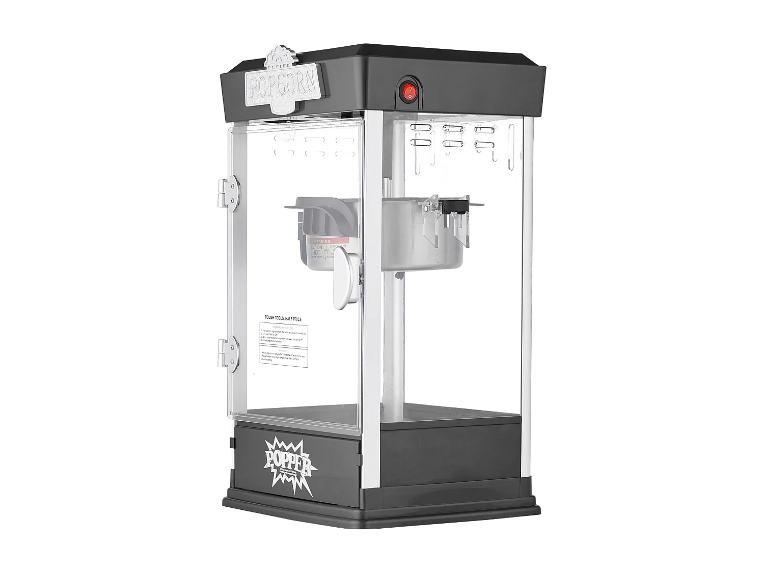 Maszyna Do Popcornu SucceBuy 480 W, Maszyna Do Popcornu 4 oz, 1,5 galona na partię, Maszyna Stołowa z 3 Łyżkami, Styl Kina, Czarny