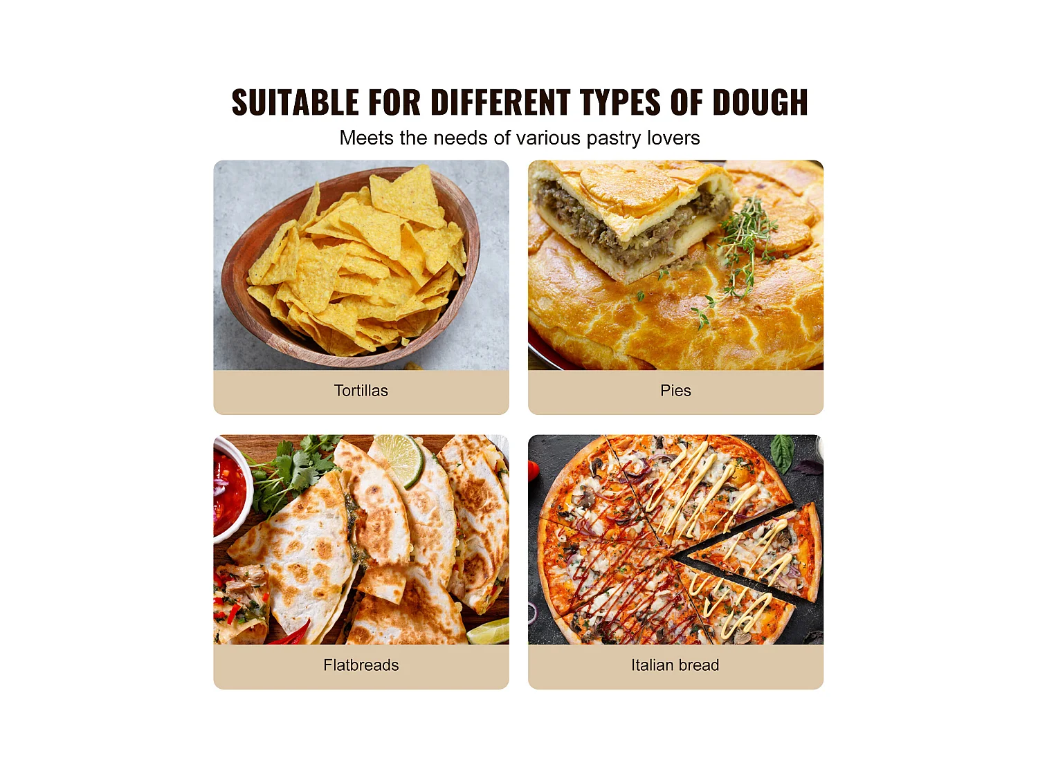 Presse à Pâte SucceBuy 20 cm, Machine à Pâte à Chapati et Roti en Fonte Robuste, pour les Tortillas à la Farine, Tawa, Argent