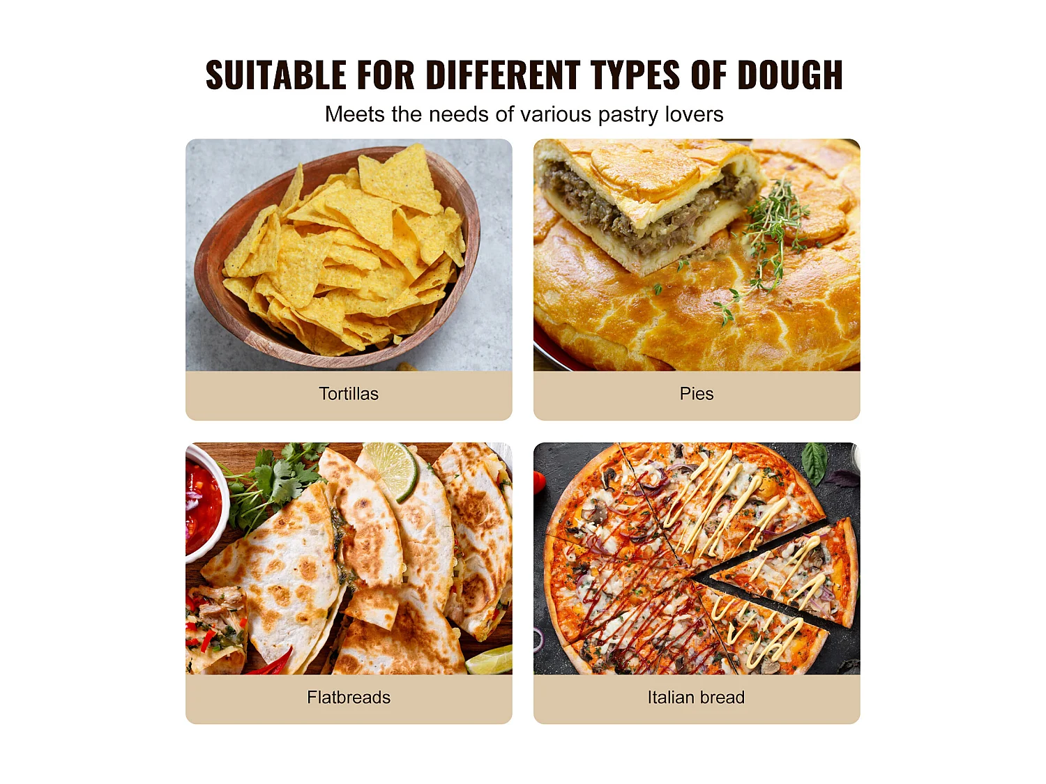 Presse à Pâte SucceBuy 20 cm, Machine à Pâte à Chapati et Roti en Fonte Robuste, pour les Tortillas à la Farine, Tawa, Argent