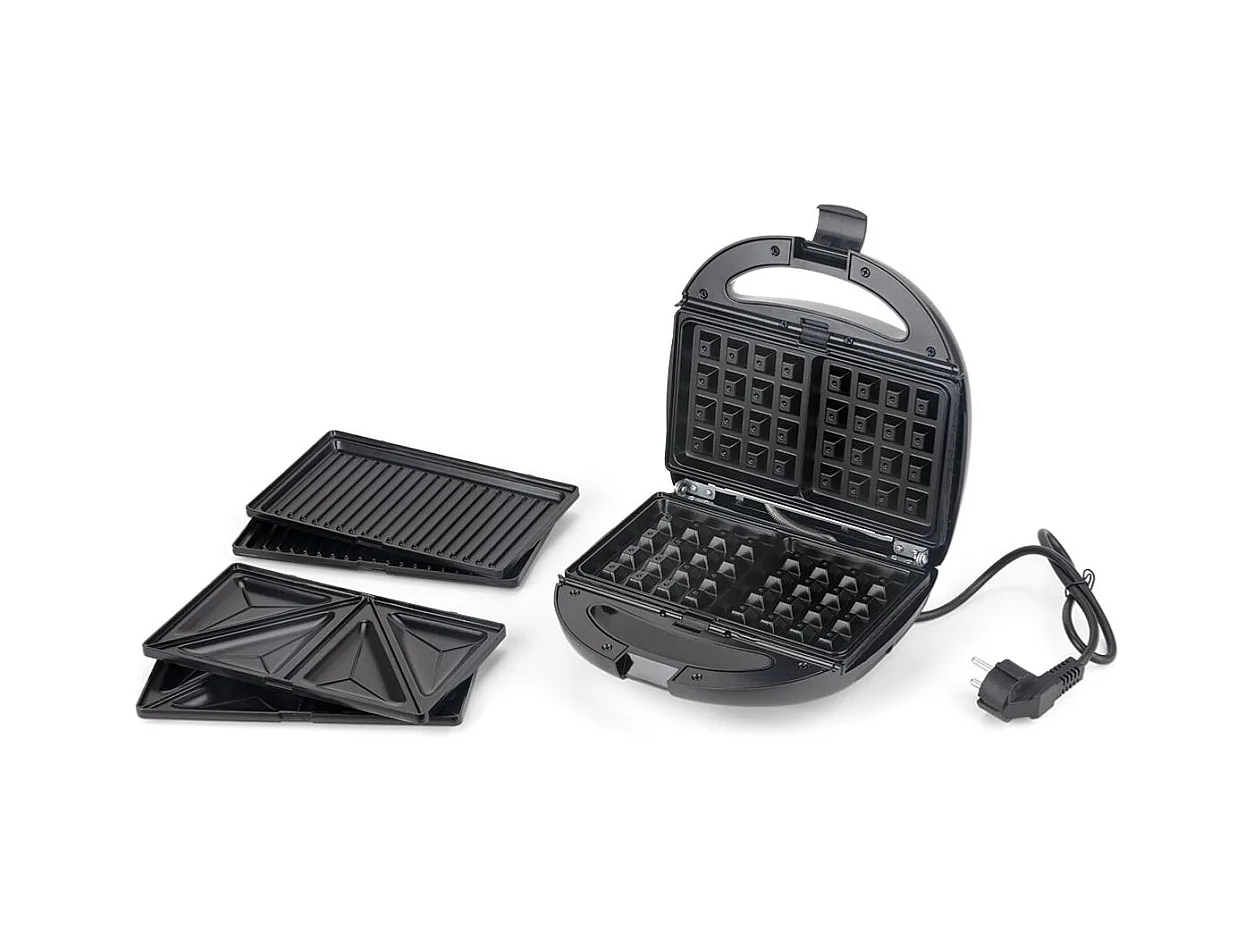 Appareil électrique 3 en 1 (gaufre - croque-moniseur - grill)