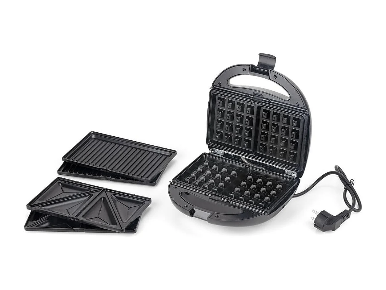 Appareil électrique 3 en 1 (gaufre - croque-moniseur - grill)