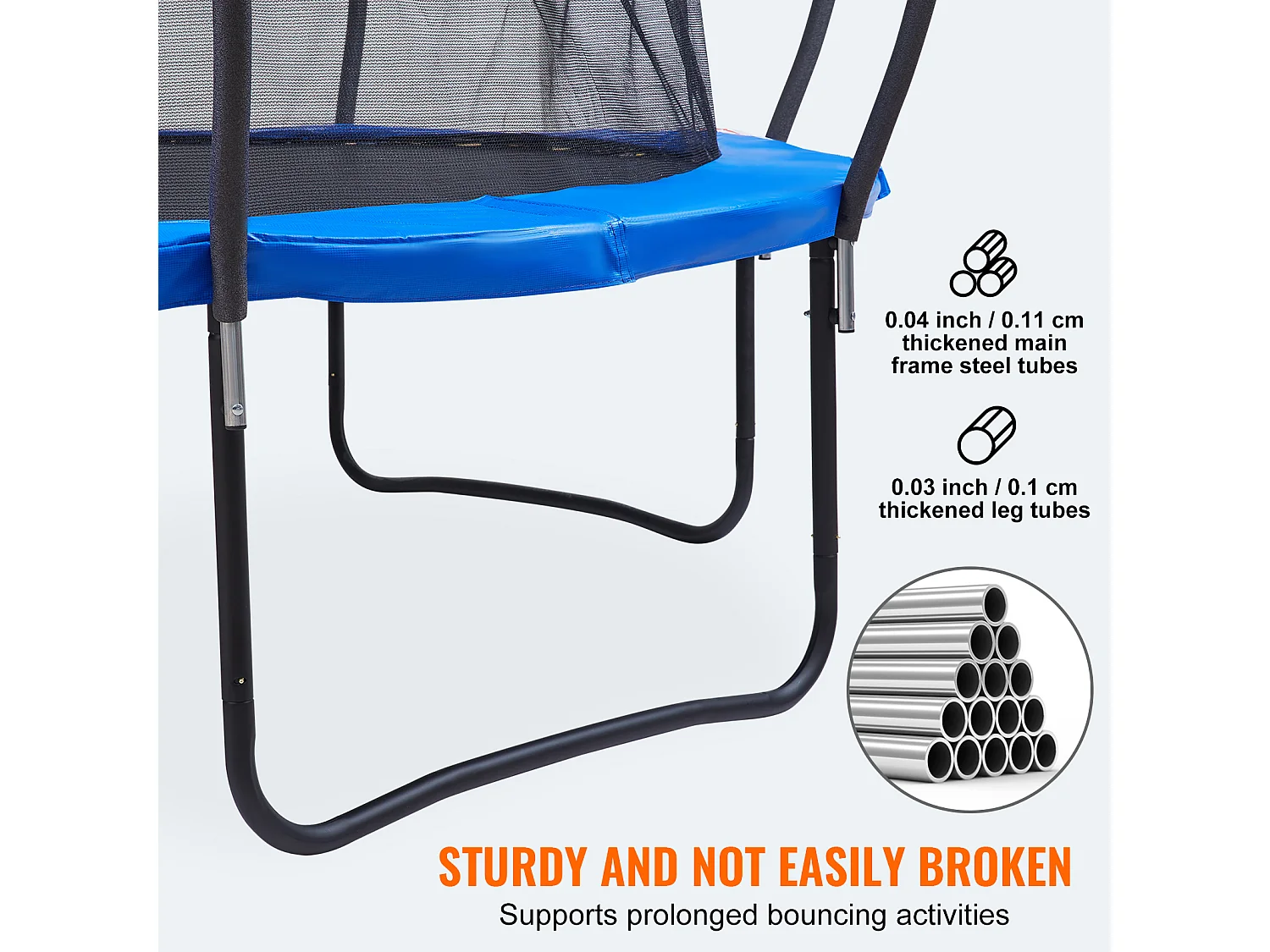 Trampoline Récréatif D'Extérieur SucceBuy,  366 cm pour Enfants avec Filet de Sécurité